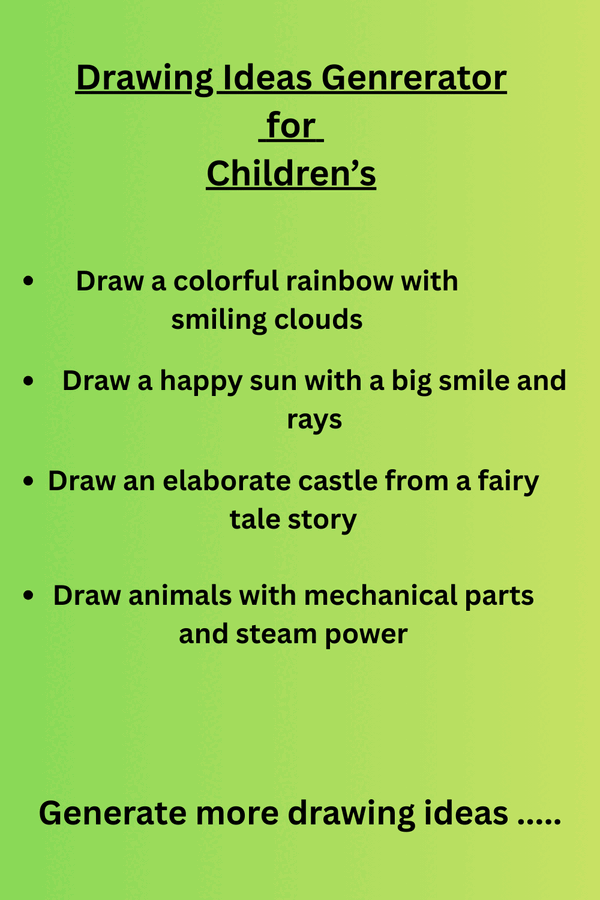 Children's drawing ideas