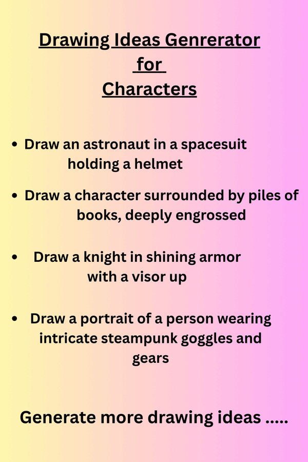 Characters drawing ideas