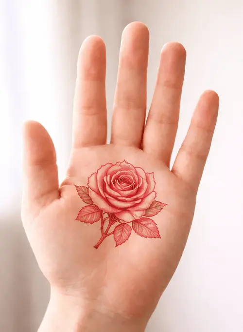 Realistic Rose hand drawing