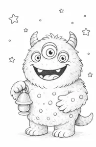 Three eye moster drawing