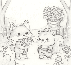 Tiny cute animals peeking out of teacups