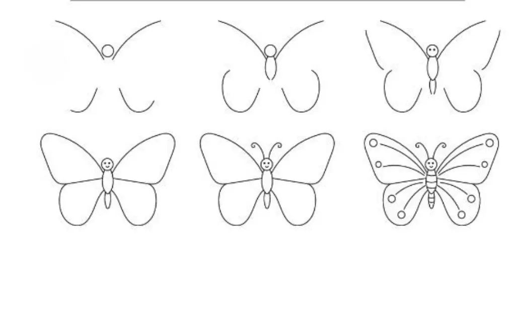 Best drawing easy and beautiful &mdash; butterfly step by step for beginners and kids with pencil